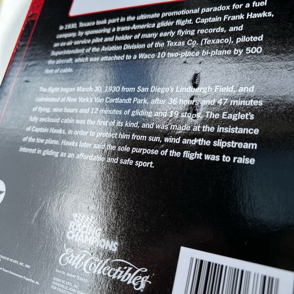 ERTL TEXACO EAGLET GLIDER Franklin Utility modified 10th in series 2002 mfg - Picture 6 of 6